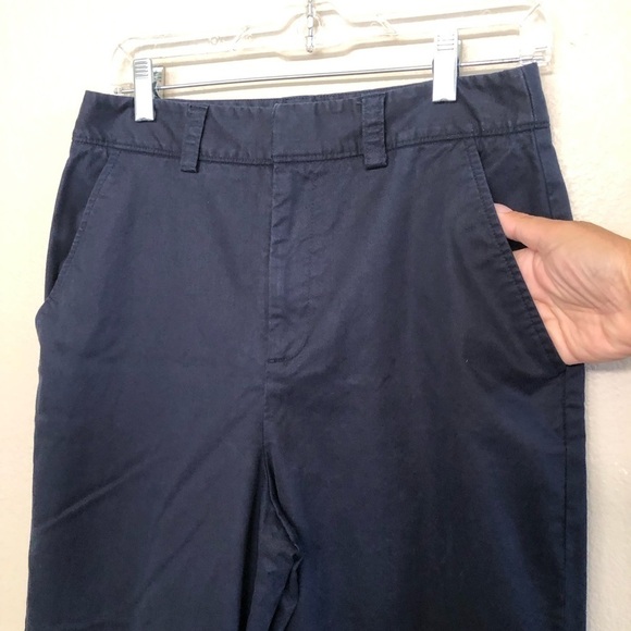1901 Navy High Waist Cropped Wide Leg Pants Size 10 - Picture 5 of 14